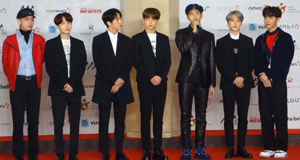 BTS at Asia Artist Awards red carpet 2018