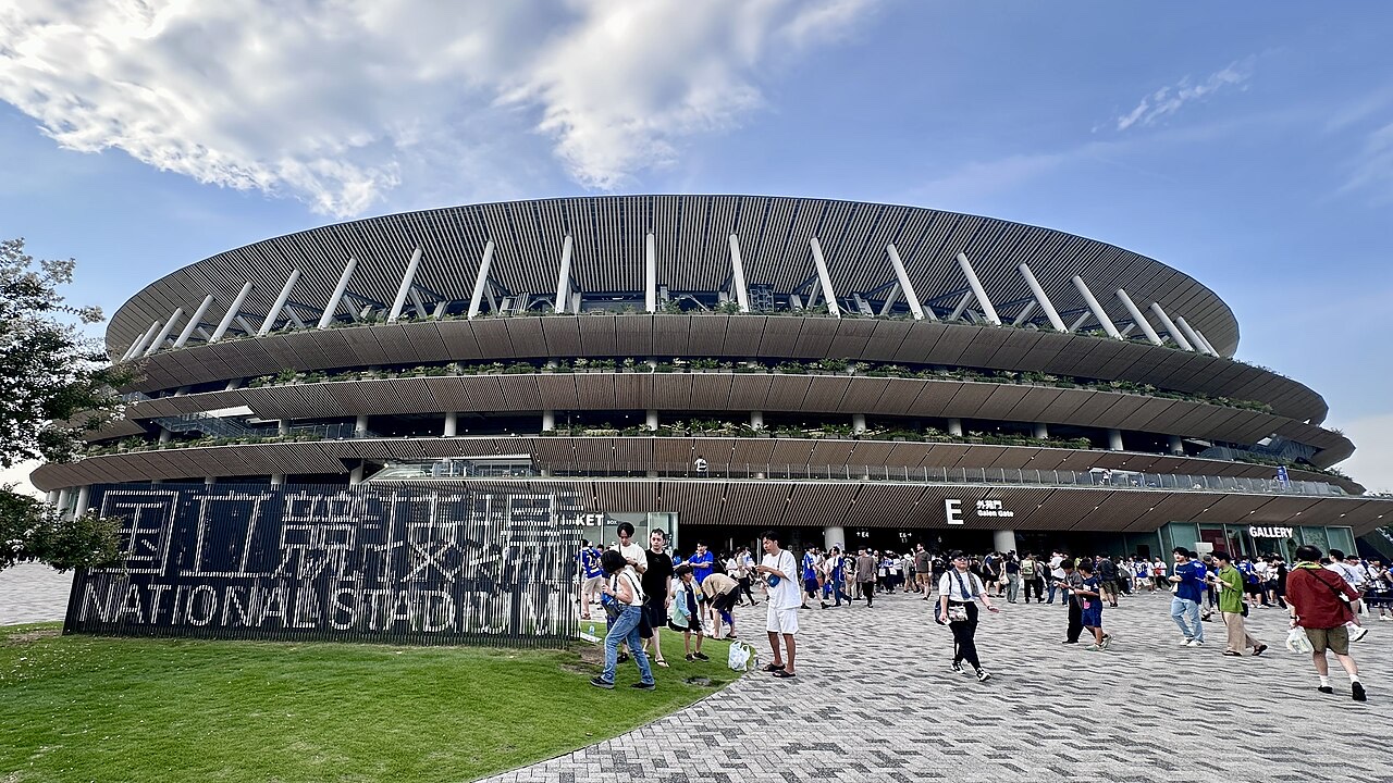 会場となる国立競技場（東京・2024年撮影）