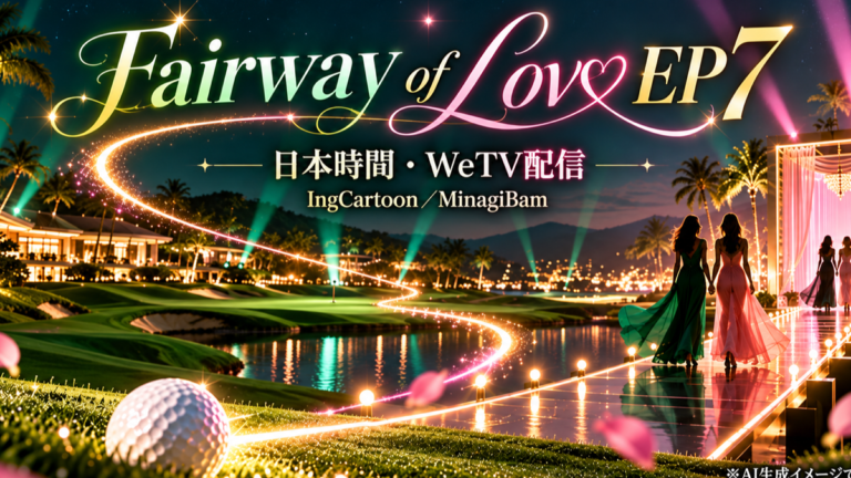 タイGL Fairway of Love EP7の日本時間とWeTV配信を案内する非公式AI生成イメージ